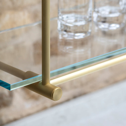 Brass Wall-mounted Shelving Unit