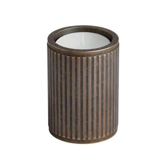 Barwick RidgedΒ 70mm Brass Tealight Holder