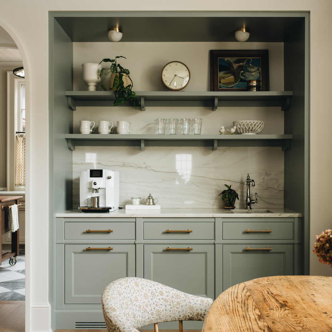Design by Jean Stoffer Design. Photography by John Stoffer.Β Product shown in our aged brass (BEL) finish.