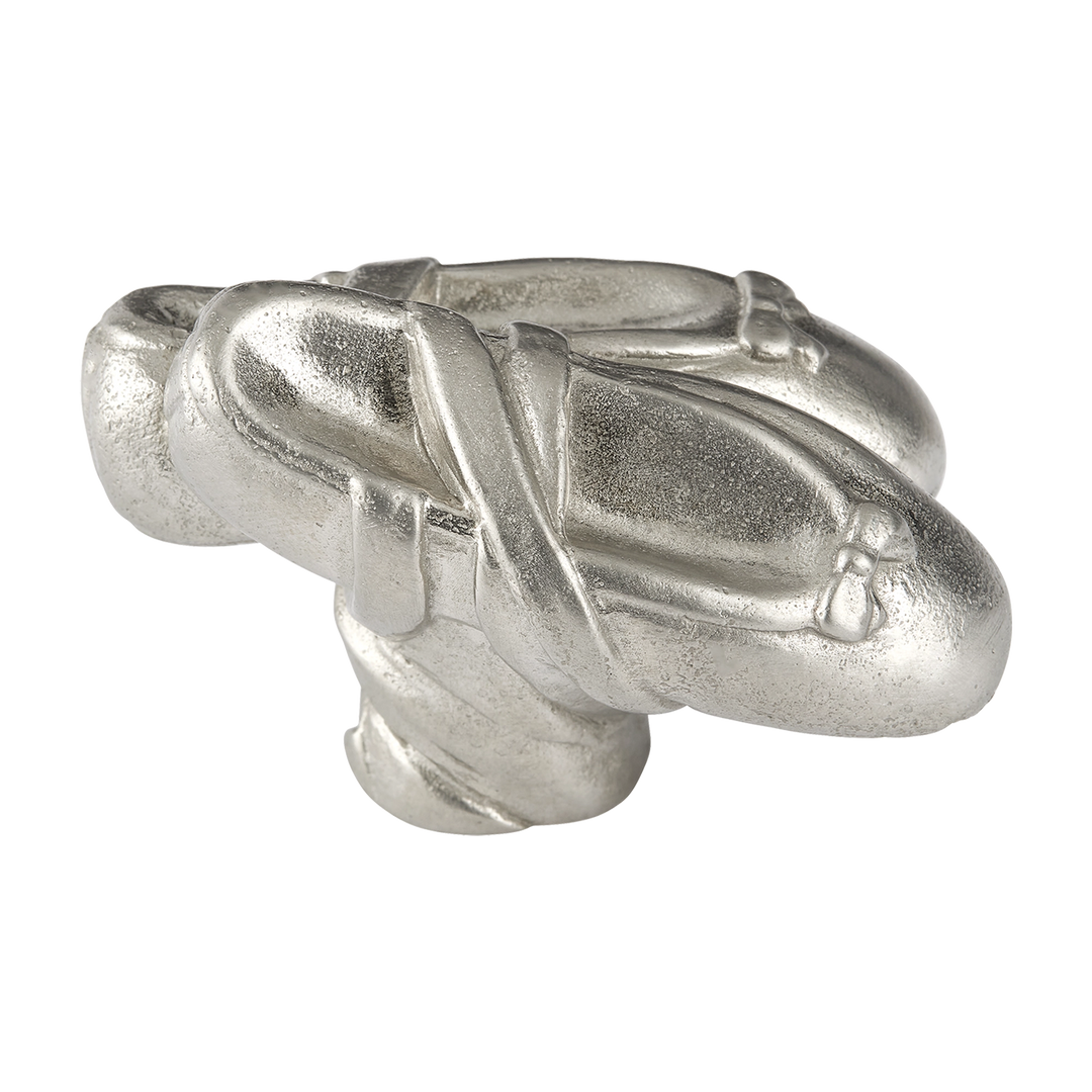 Whimsical Ballet Shoes White Bronze Cabinet Knob