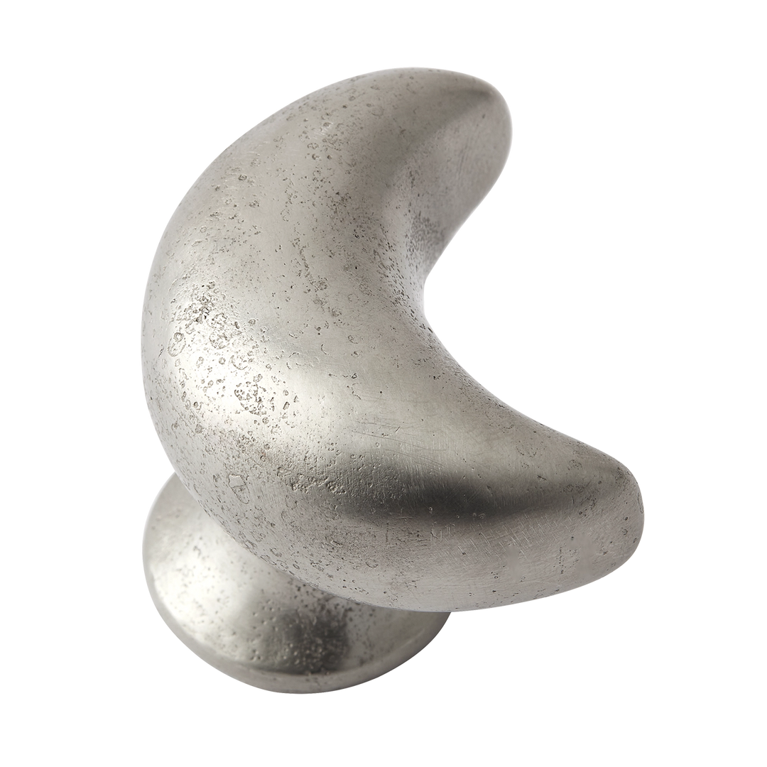 Whimsical Moon White Bronze Cabinet Knob