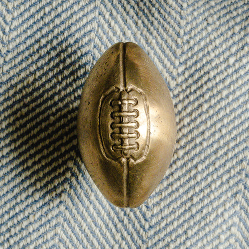 Whimsical American Football Silicon Bronze Cabinet Knob