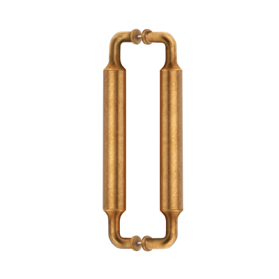 Barwick Plain Back to Back Pull Handles in our aged brass (BEL) finish
