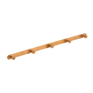 Barwick Ridged Wall Hook Rack (5 Hooks) in our aged brass (BEL) finish