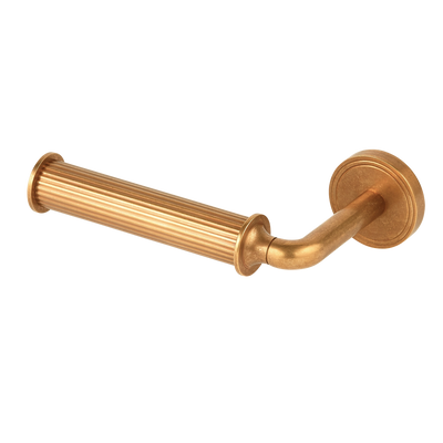 Barwick Ridged Toilet Roll Holder (Left Hand) in our aged brass (BEL) finish