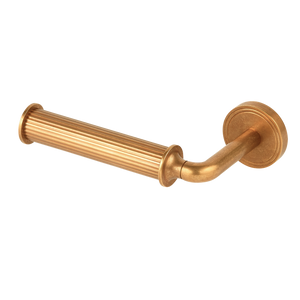 Barwick Ridged Toilet Roll Holder (Left Hand) in our aged brass (BEL) finish
