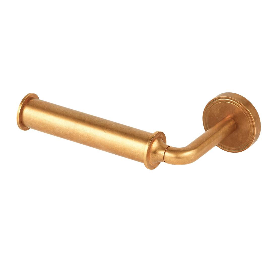 Barwick Plain Toilet Roll Holder (Left Hand) in our aged brass (BEL) finish