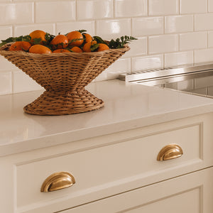 Design by AKB Design | Photography by Charles-Olivier Richard | Cotswold Cup Pulls shown in our aged brass (BEL) finish.