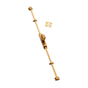 Cremone bolt shown in our aged brass (BEL) finish).