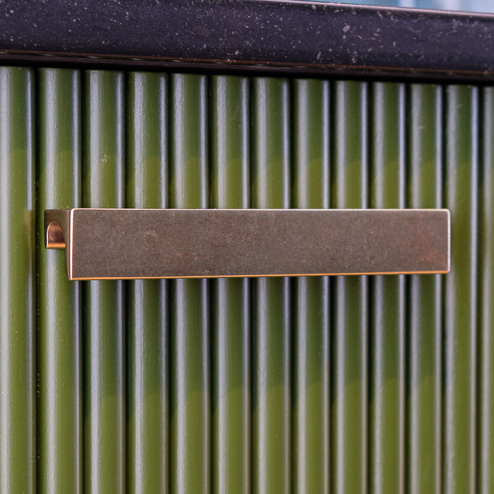 Design by GoodWood Interiors. Product shown in our aged brass (BEL) finish.
