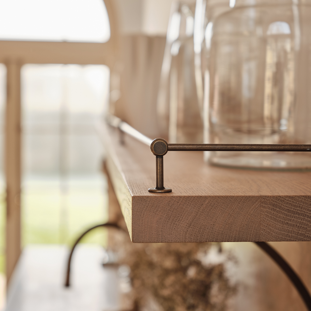 Design by Laura Butler-Madden. Photography by Patrick Butler-Madden. Product shown with 45mm high posts in our dark aged brass (DAB) finish.