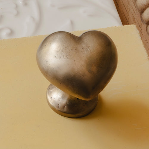 Whimsical Heart Bronze Cabinet Knob