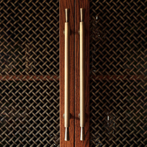 Design by Studio LBI | Lincoln Cabinet Handle shown in our satin antique satin lacquered (SAS) finish.
