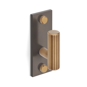 MIX Straight Knurled Single Vertical Wall Hook - Mixed Finish