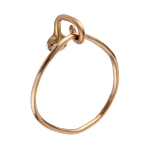 Sketch Towel Ring shown in silicon bronze.