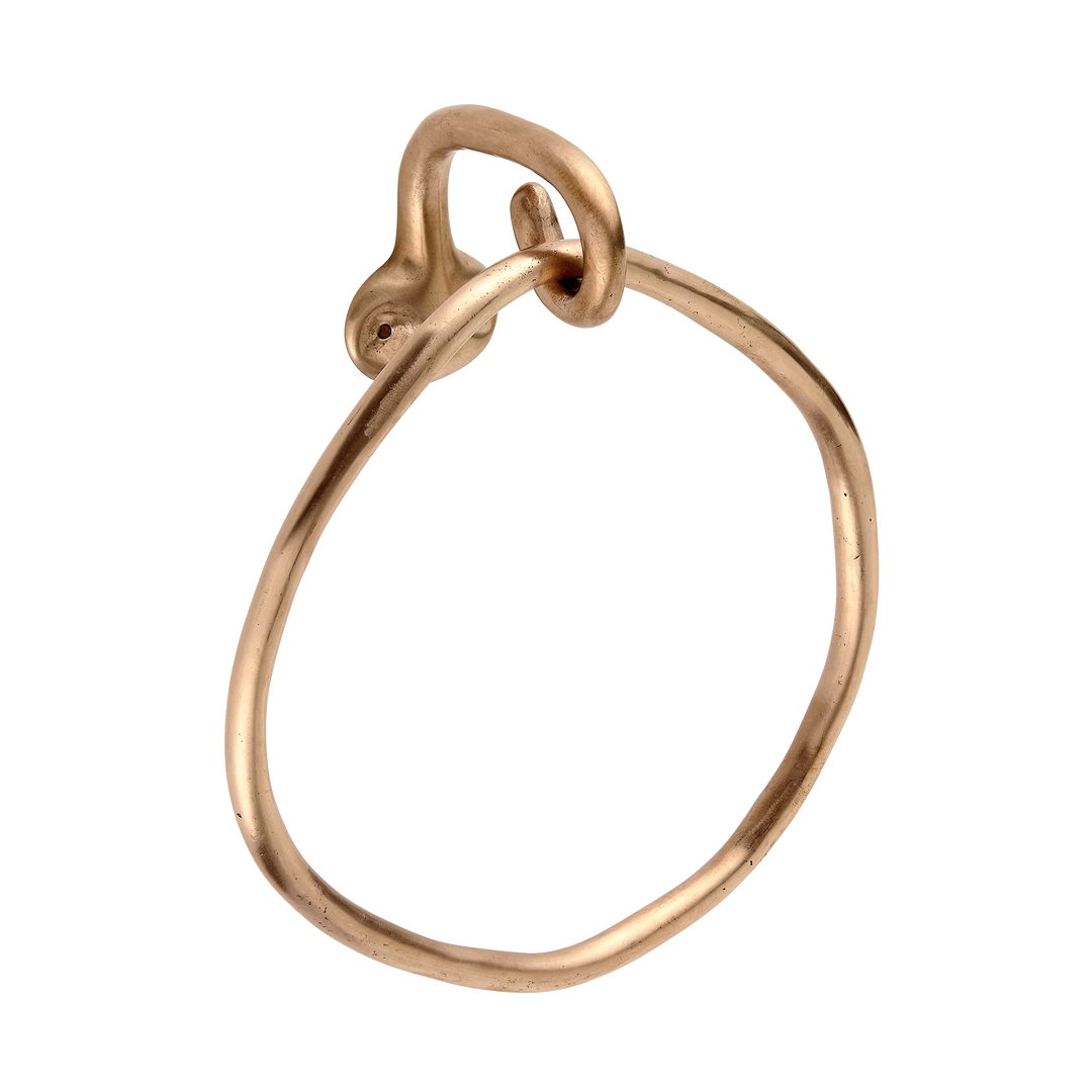 Sketch Towel Ring shown in silicon bronze.