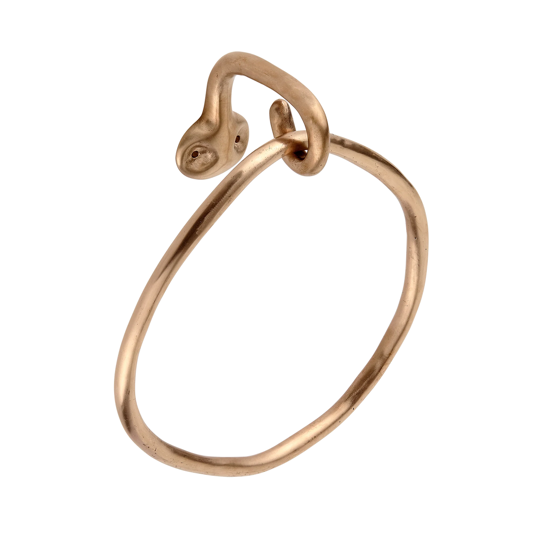 Sketch Towel Ring shown in silicon bronze.