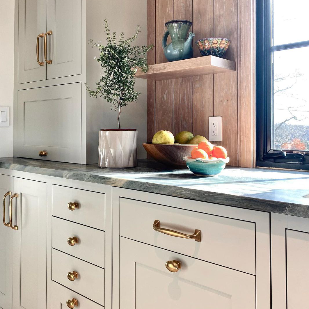 Design by New England Design. Product shown in our aged brass (BEL) finish. 