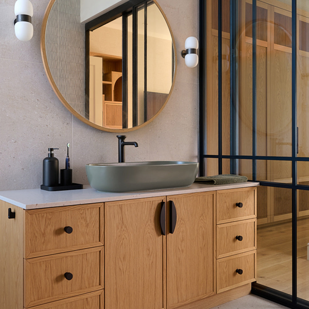 Design by Decoreyes | Photography by Darabos György | Snowdrift cabinet handle shown in our dark bronze (DBZ) finish.