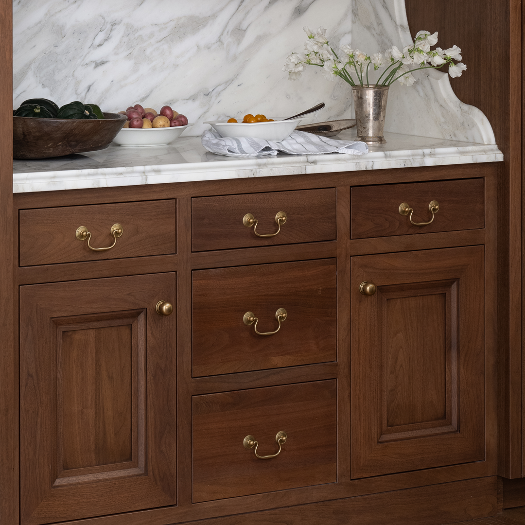 Project by Whittney Parkinson Design. Photography by Sarah Shields Photo. Product shown in our aged brass (BEL) finish. 