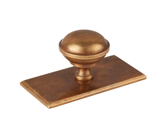 Sample of Queslett Cabinet Knob with Rectangular Backplate