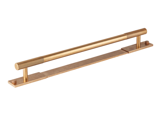 Sample of MIX Diamond Knurled Appliance Pull Handle & Backplate