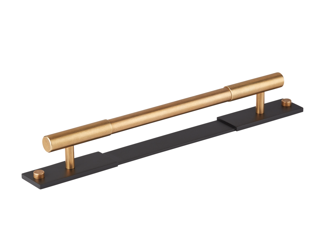 Sample of MIX Plain Pull Handle & Backplate - Mixed Finish