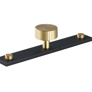 Sample of MIX Straight Knurled Knob & Backplate - Mixed Finish